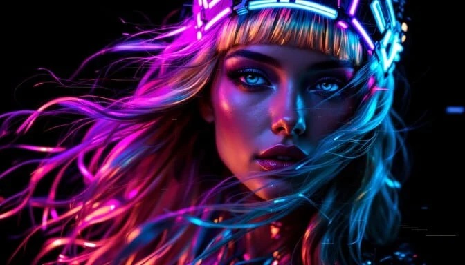 星空体育赛博朋克霓虹女王主视觉形象